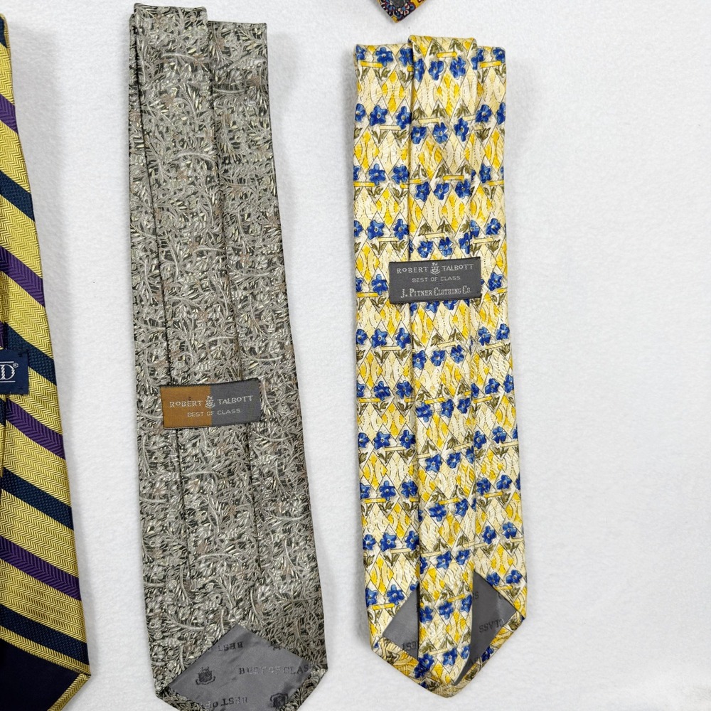 Vintage Designer Ties (Lot of 10 ) - Dior, Oscar, Chadwick, Bagutta, Talbott - Picture 16 of 16